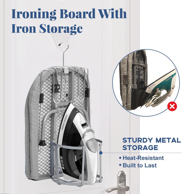 Small Ironing Board with Iron Holder, RAINHOL Countertop Mini Ironing