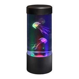 Playlearn Desktop Round Jellyfish Lamp with 5 Color Settings - Battery Powered Mood Lamp
