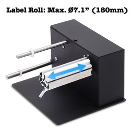 Automatic Label Rewinder, Auto-Sync Thermal Label Rewinder, 2-Way Label Rewinding Machine for Ø1.6 Core or No Core Rewinding, Max. Ø7.1” Label Roll (R3)