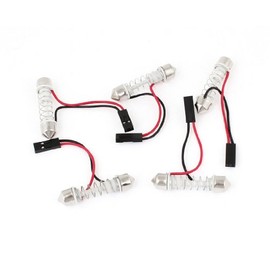 sourcing map 5 Pcs Retractable Dome Lamp Festoon LED Light Adapter for Car