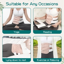 Dicbootu 2pcs Castor Oil Pack Wrap Machine Washable， Adjustable Elastic Strap Castor Oil Wrap For Liver Detox Insomnia，reusable Castor Oil Pack Wrap Organic Cotton For Men Waist