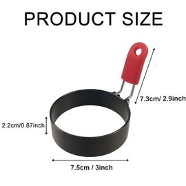 4Pcs Egg Rings for frying, egg rings non stick frying, Stainless Steel fried egg ring, Mini Burger Patty for Household Kitchen Cooking Frying(Multicolor)
