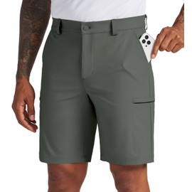 Willit Men's Golf Shorts Stretch Dress Shorts Cargo Quick Dry Athletic Casual Shorts with Pockets 9" Dark Forest 35W