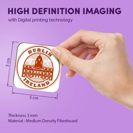 1 x Square MDF Fridge Magnet - Dublin Ireland Irish Travel Architecture 4449