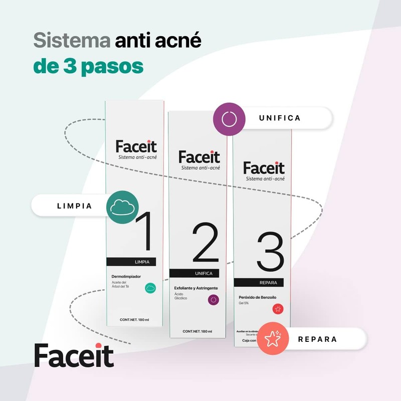 Faceit Kit Rutina Antiacné 3 Pasos