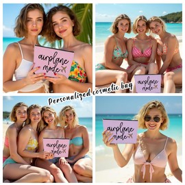 2PCS Pilot Gift Airplane Mode Makeup Bag flight attendant accessories flight attendant gifts airplane travel makeup bag Easter, Mother's Day, Nurses' Day, Christmas gifts for friends and sisters