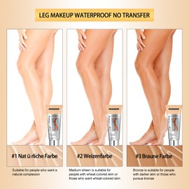 Körper Bein Make Up Wasserfest,Body Coverage Perfector für Beine,Tattoo Abdecken Wasserfest,Tattoo-Abdeckung für Bein- Und Körpernarben, Leichte Textur (Weizenfarbe,100ml)