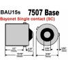 YAN Strobe Red 7507 BAU15S PY21W 92 LED Projector Bulb