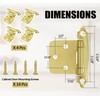 BokWin 4 Pack 1/2" Overlay Brass Gold Self-Closing Kitchen Cabinet