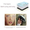 LCY Womens Anti-UV Lace Embroidery Folding Sun Parasol Rain Umbrella