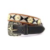 West Star Texas Western Leather Belt Gold Berry with Triangular