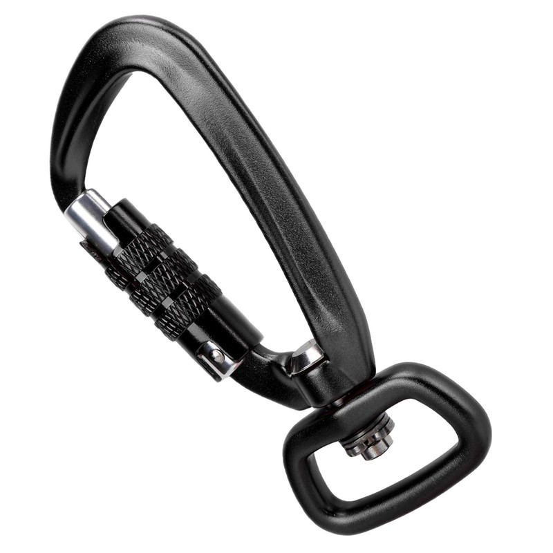 Carabiner Clip Auto Locking Square Bottom 360 Rotational Hook Accessory