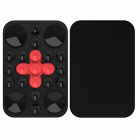 Silicone Magnetic Suction Cup Phone Sticky Grip Holder Compatible with MagSafe, Sticky Grippy Ventosas para Celular (Black)