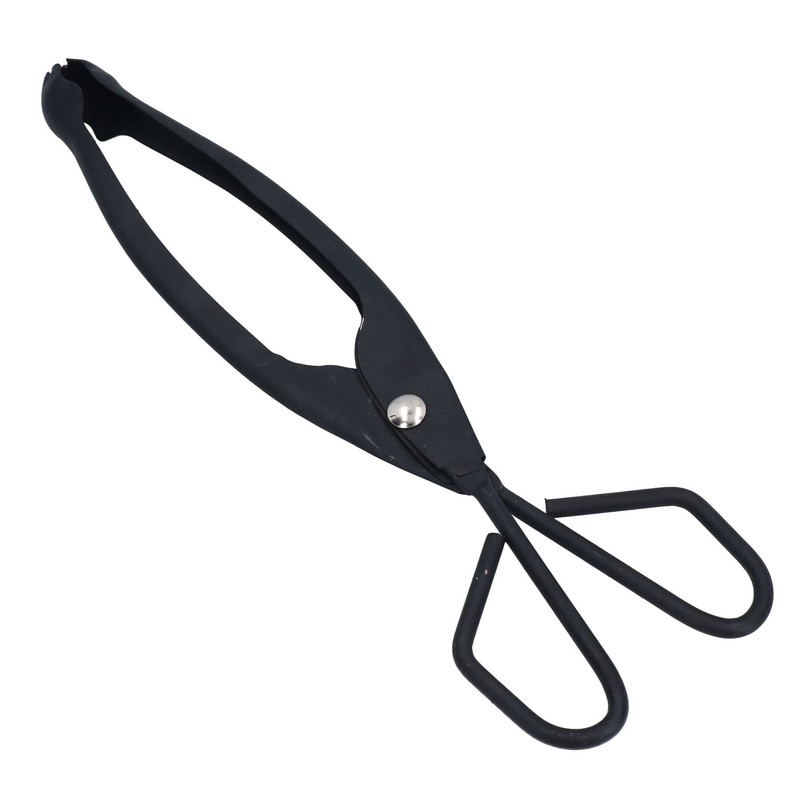 Straight Log Tongs Metal Fireplace Firepit Wood Coal Scissor Grabber