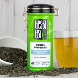 Tiesta Tea - Chinese Gunpowder | Loose Leaf | Traditional Smoky Green Tea | Premium Aromatic Blend | Medium Caffeinated | 50 Cups | 5 Ounce Refillable Tin