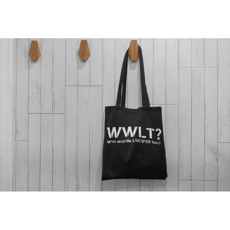 clothinx What Would Lucifer Do? Bag Organic and Fair, black