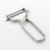 MUJI 12829003 Stainless Steel Leather Pull, Silver, Width 3.0 x