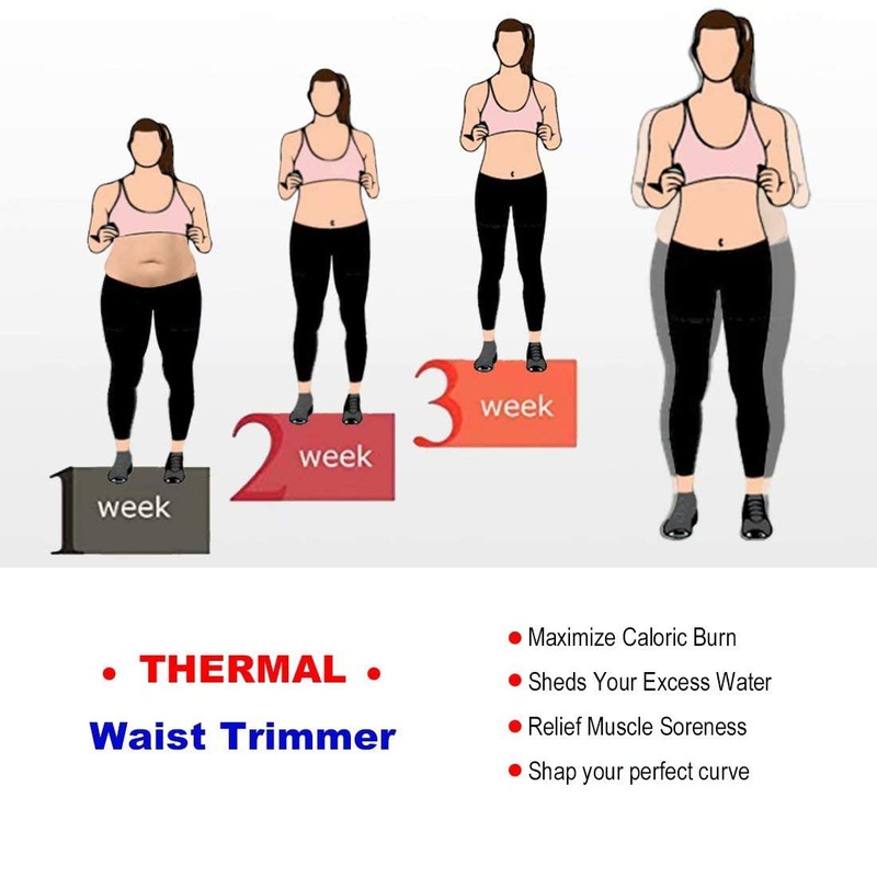 HOPLYNN Neoprene Sweat Waist Trainer Corset Trimmer Shaper Belt for