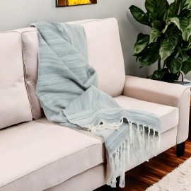 HomeRoots Gray Woven 100% Poly Pet Throw Blanket