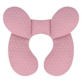 KAKIBLIN Baby Travel Pillow, Upgraded Baby Neck Pillows for Car Seat, Infant Neck Support Pillow for Head and Neck,Newborn Head Support for Car Seat,Pushchair (Pink)