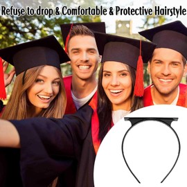 Grad Hat Insert, Grad Hat Holder, Reusable Grad Hat Securer Hair Hoop for Graduation Photos, Dress up
