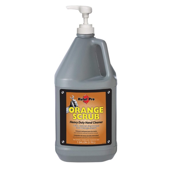 Kutol Pro 4913 Orange Scrub Heavy Duty Hand Cleaner, 1 Gallon Pump Bottle, Orange with Orange Scent (Case of 2)