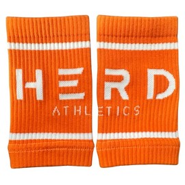 Cotton Wrist Sweatbands – Absorbent, Stretchable Bands for Men & Women – Sweat-Wicking, Anti-Chafing Support for Weightlifting, Functional Training, WODs, Tennis, Running, Fitness (Orange)