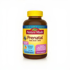 Nature Made Prenatal Multi Vitamin + DHA, 200 mg DHA, 150 Softgels EXP 2027+