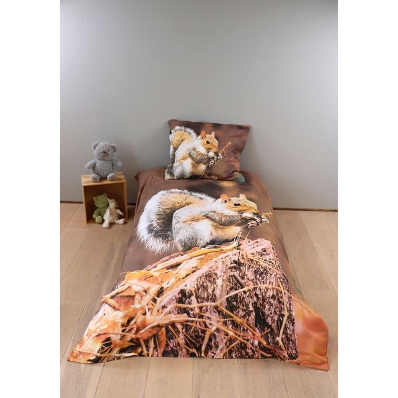BrandMac Bed Linen Set with Squirrel 135 x 200 cm