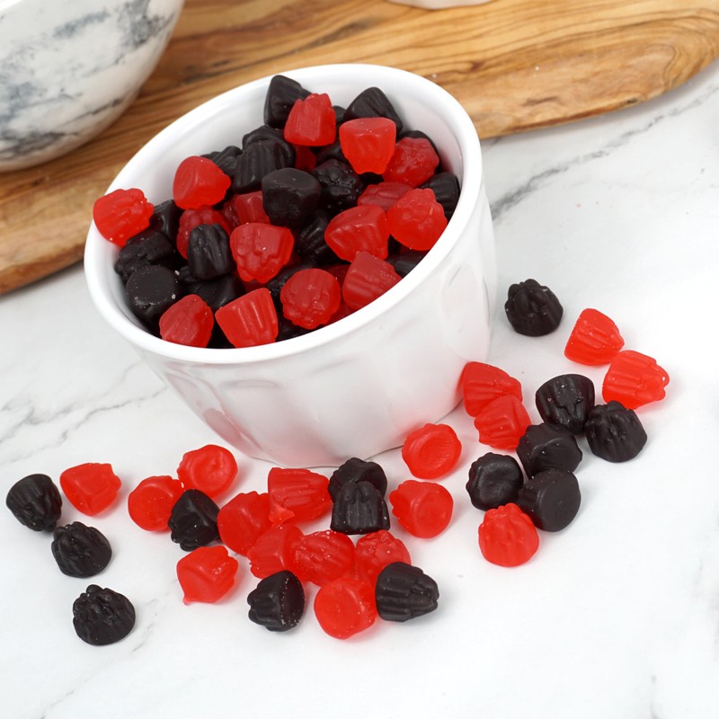 Raspberry & Blackberry Gummies, 1 Pound Bulk Bag, The Hampton