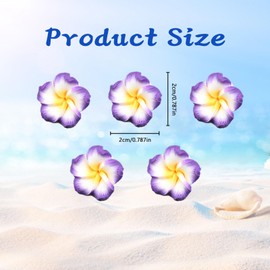 Plumeria Hair Clip, Hawaiian Hair Clip, 10 Pcs Cute Mini Artificial Plumeria Flowers Hair Clip Decorative for Women and Girls, Suitable for Wedding, Party, Beach Vacation