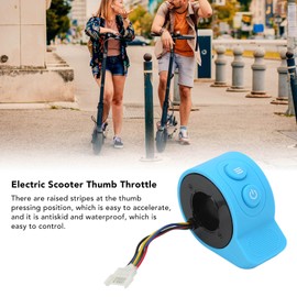 Electric Scooter Throttle Accelerator, ABS Plastic Thumb Accelerator Blue Sensitive Speed Control Finger Throttle Replacement Fit for HX Scooter General Accelerator
