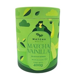 Té Verde Matcha con Vainilla Sin Azúcar Añadida Ni Lácteos En Polvo Para Bebidas Rico En Antioxidantes Vegano Matcha México (400 Gramos)              