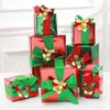 CHENLONB 24pcs Christmas Ornaments with Bells Bowknot Mini Ribbon Cute