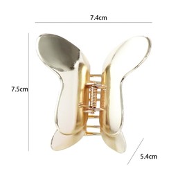 Vctitil 4 Pcs Butterfly Hair Clip Hair Claw Clips Female Hair Accessories Hair Clip Shark Clip Simple Girls Metal Hair Claw(silver&gold)