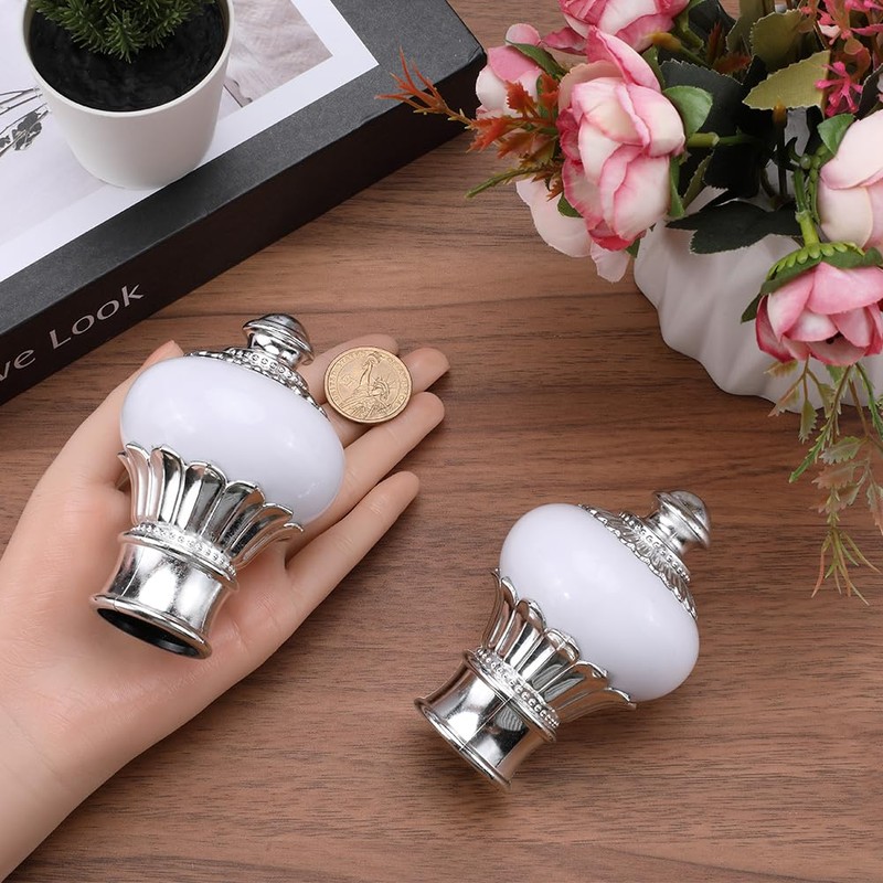 GORGECRAFT 2Pcs 98 x 65mm Curtain Rod Single Drapery Rod