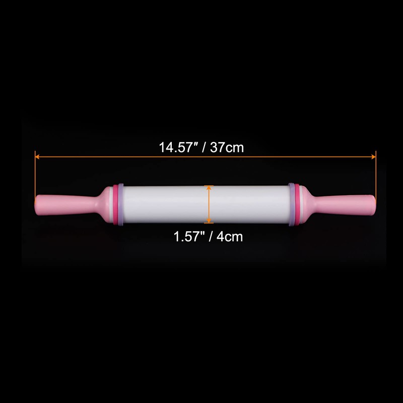 sourcing map Fondant Rolling Pin 14.57" x 1.57" Adjustable Guide