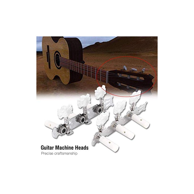 Guitar Tuning Peg, White Pearl Flower-Shaped Guitar Tuning Peg Classical