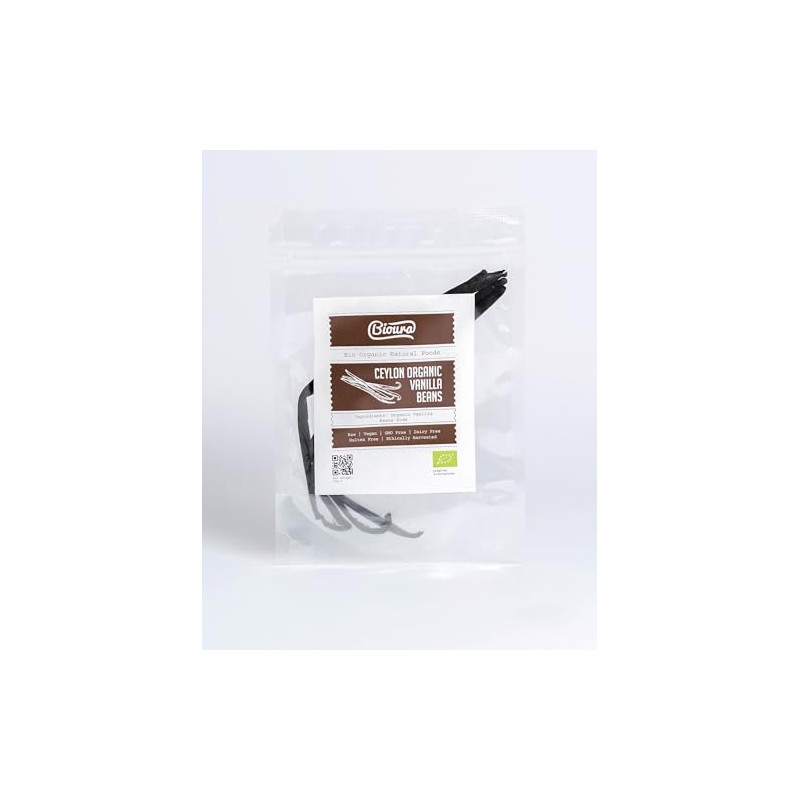 Bioura Organic Ceylon Vanilla Beans Pods 10g, Rich Aroma, Unique