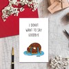 Leinessy Funny Coworker Leaving Card, Cute Donut Goodbye Card for