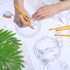 Zonon 2 Pack 6 Inch Protractor, Multifunctional Drawing Ruler Rotatable
