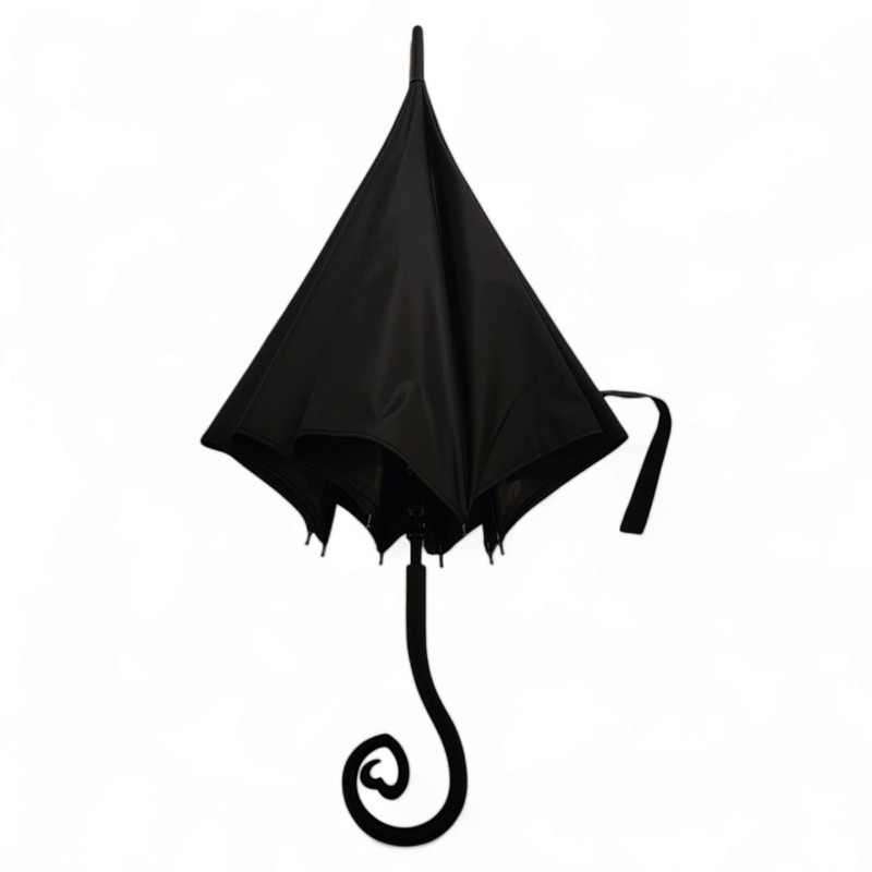 Fully Automatic Open Dark Wing Gothic Umbrella With Dramatic Heart