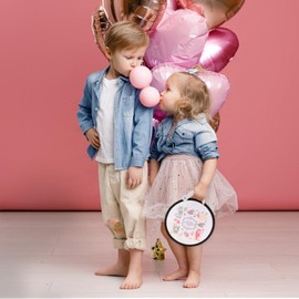 VOSAREA 2pcs Folding Fan Round Handheld Folding Fan Mini Fan Retro Decor Summer Fans Hand Fans Folding Hand Fan Bamboo Fan Pocket Cloth Plastic Mini Hand Fan Round Hand Fans