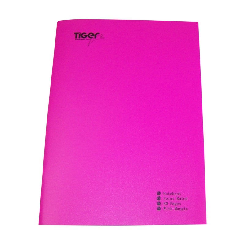 Tiger A4 Bright Fluorescent Neon Vibrant Fashion Color Notebook, x