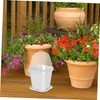 ULTECHNOVO 10 Sets Small Plastic Nursery Pots with Trays Ventilated