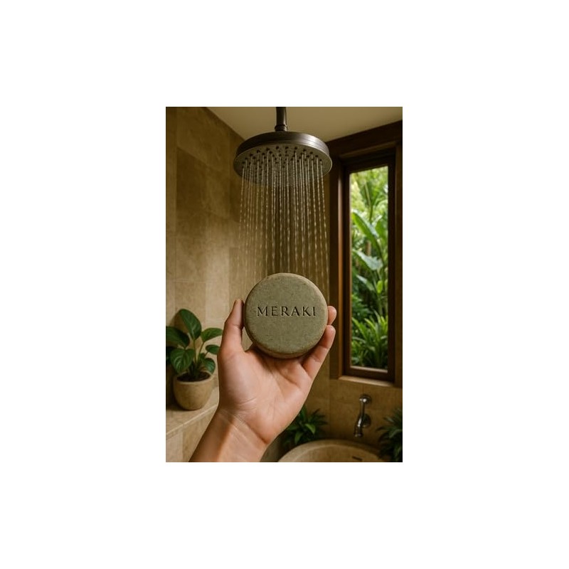 Shampoo Sólido Natural de Romero y Menta, 100g, Fortalece y