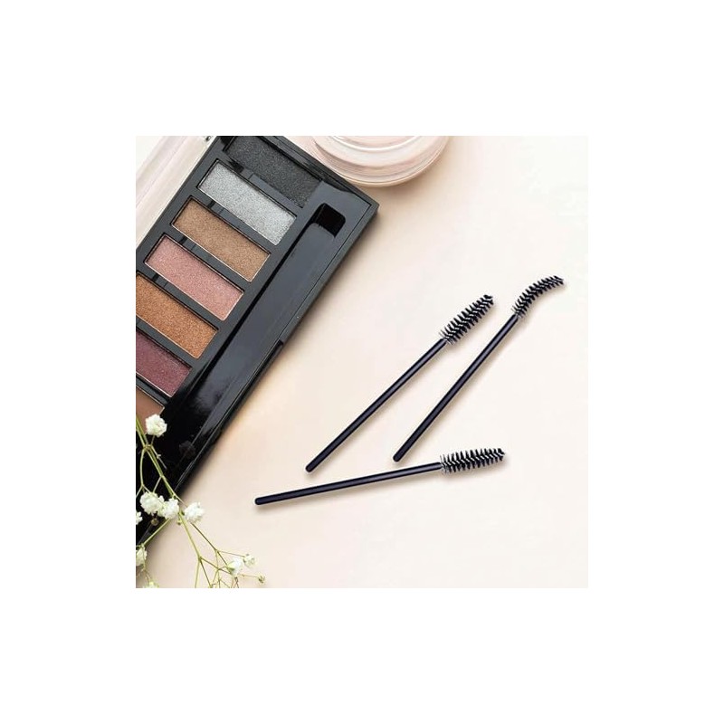 Set de 50 Cepillo Para Pestañas,Cepillo Cejas Negro,Desechables Cepillos Pestañas