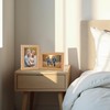 Epecfan 5x7 Double Hinged Picture Frame - WoodGrain Foldable Photo