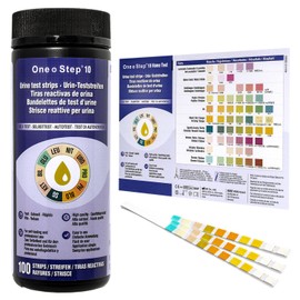 Health Test for 10 Indicators - 100 Urine Test Strips with Reference Colour Chart
