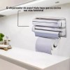 DARK BL Dispensador Triple De Papel 3n1 Cocina Aluminio